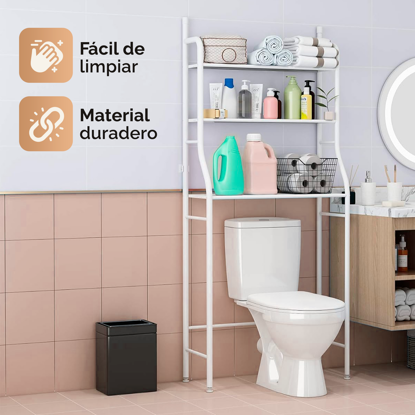 Estante de Baño Sobre Inodoro: Compra 1 y llévate 2
